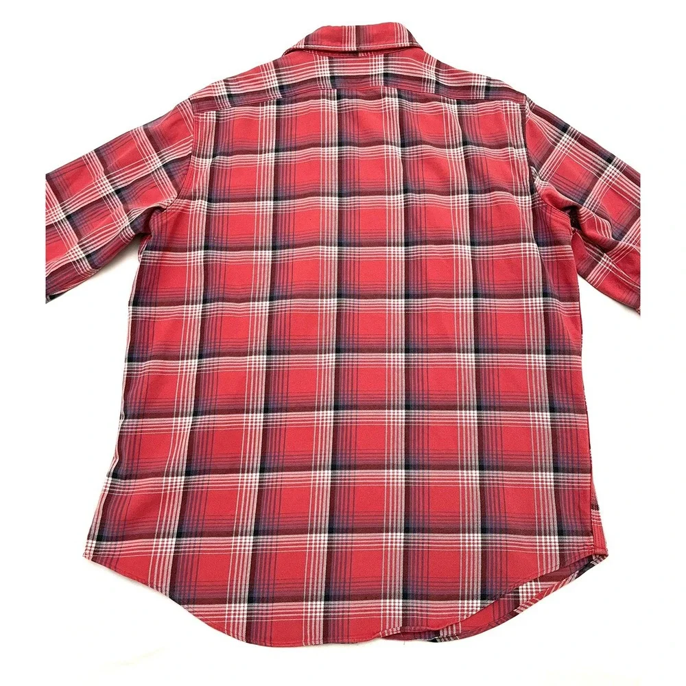 Vintage Polo Ralph Lauren Loop Collar Camp Flannel Shirt Large 90s